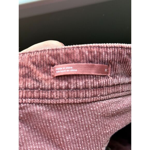 PILCRO Women's Rose Corduroy Slim Boyfriend Crop 5 Pocket Mid Rise Pant Size 32 - Picture 8 of 11